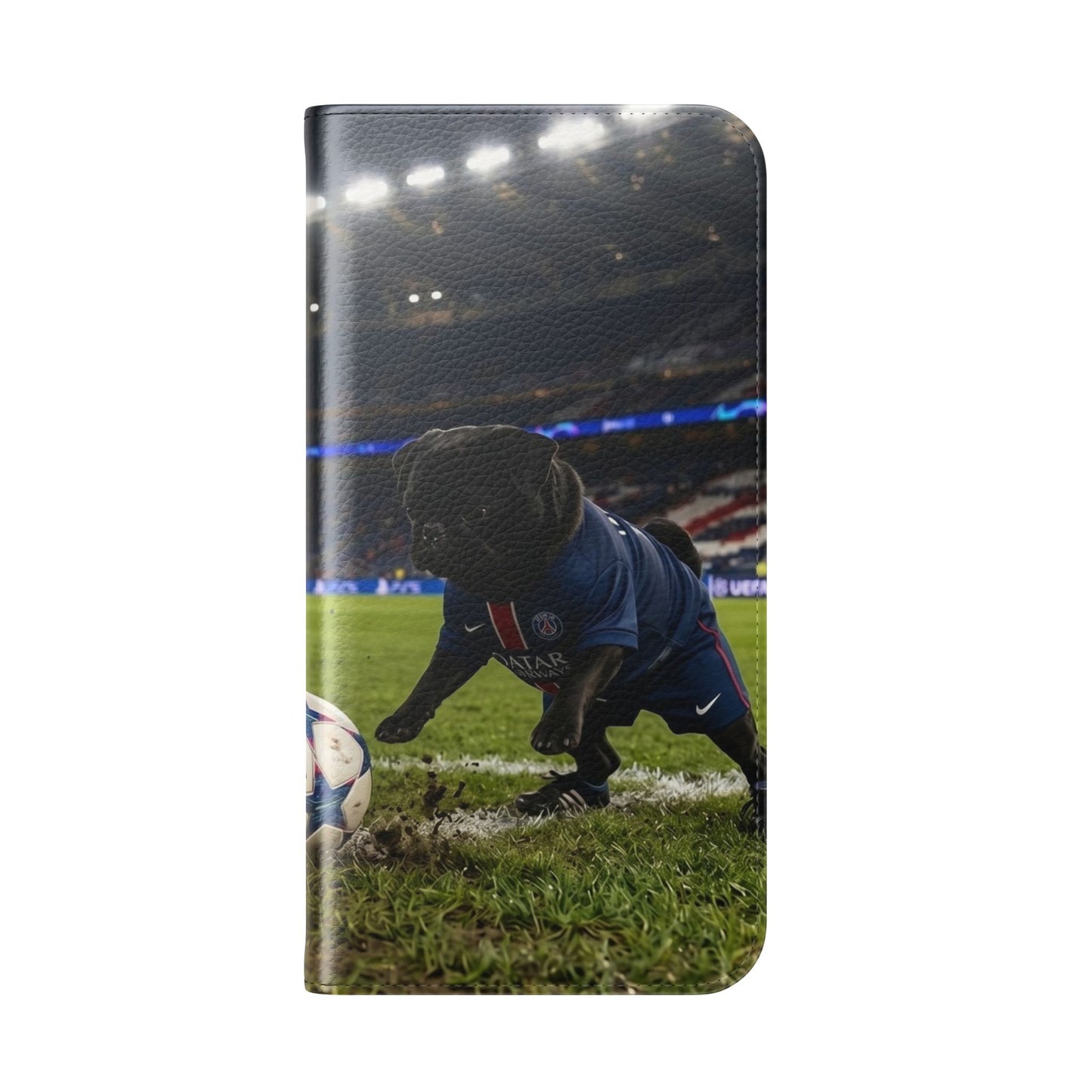 Flip Phone Case — Cute Soccer Pugs Design Wallet Cover