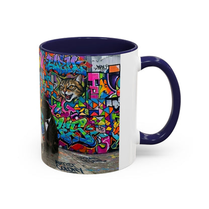 Graffiti Pets Coffee Mug — Colorful Street Art Dog & Cat Accent Mug (11/15oz)