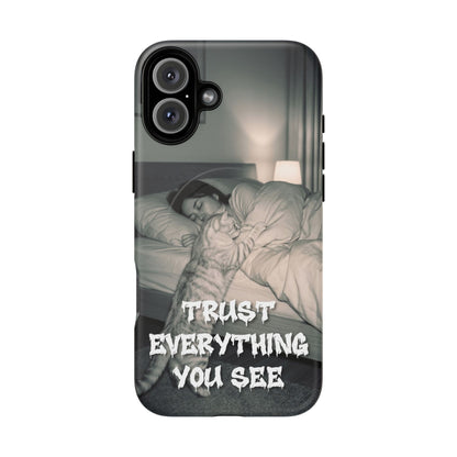 Phone Case ‘Trust Everything You See’ Surreal Sleep Graphic Tough Magnetic Case