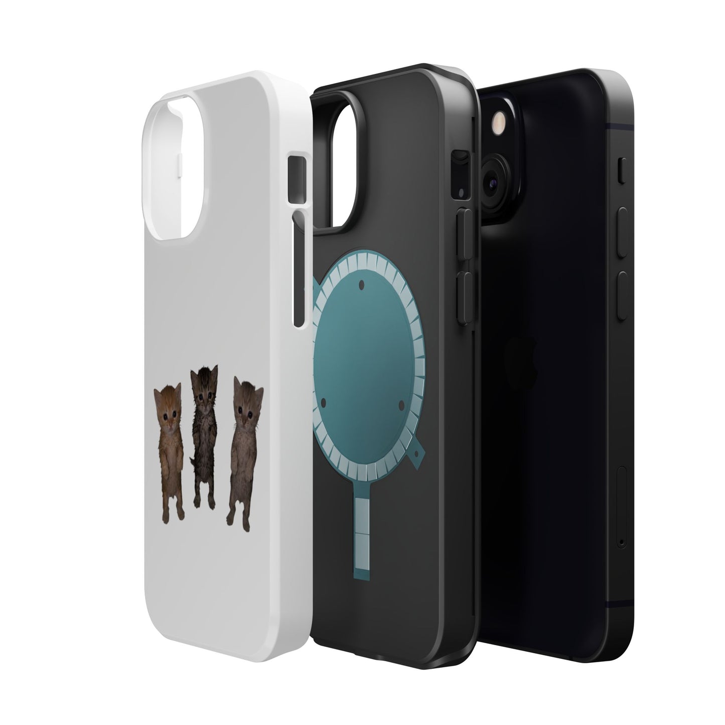 Cute Standing Kittens Magnetic Impact-Resistant Phone Case