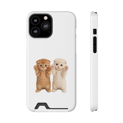 Cute Kittens Phone Case with Card Holder