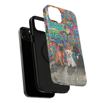 Puppy Squad Graffiti Phone Case — Impact-Resistant Protective Case