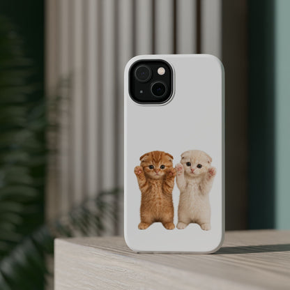 Cute Raising Paws Kittens Magnetic Impact-Resistant  Phone Case