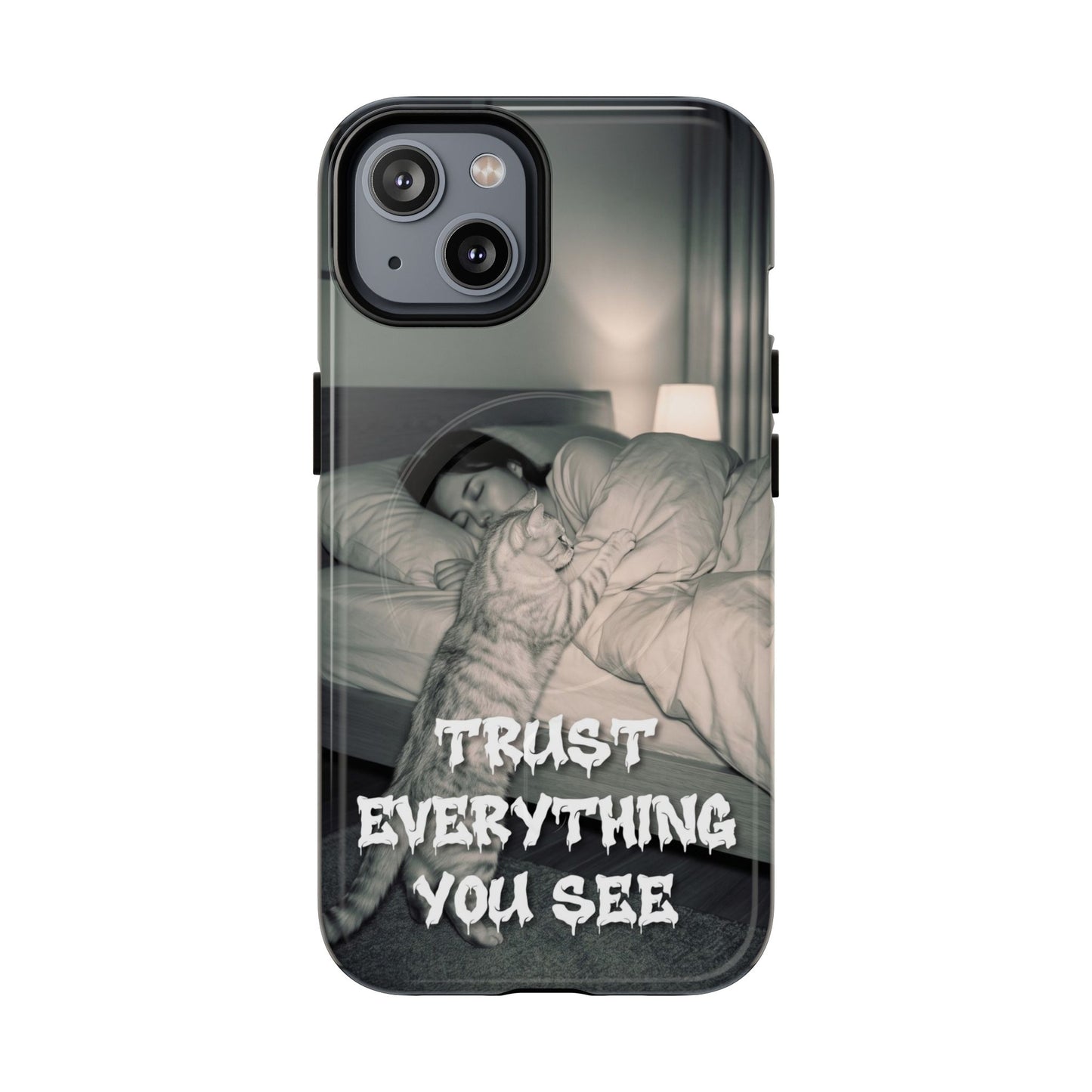 Phone Case ‘Trust Everything You See’ Surreal Sleep Graphic Tough Magnetic Case