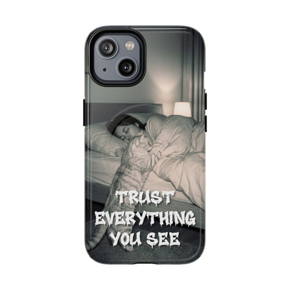 Phone Case ‘Trust Everything You See’ Surreal Sleep Graphic Tough Magnetic Case