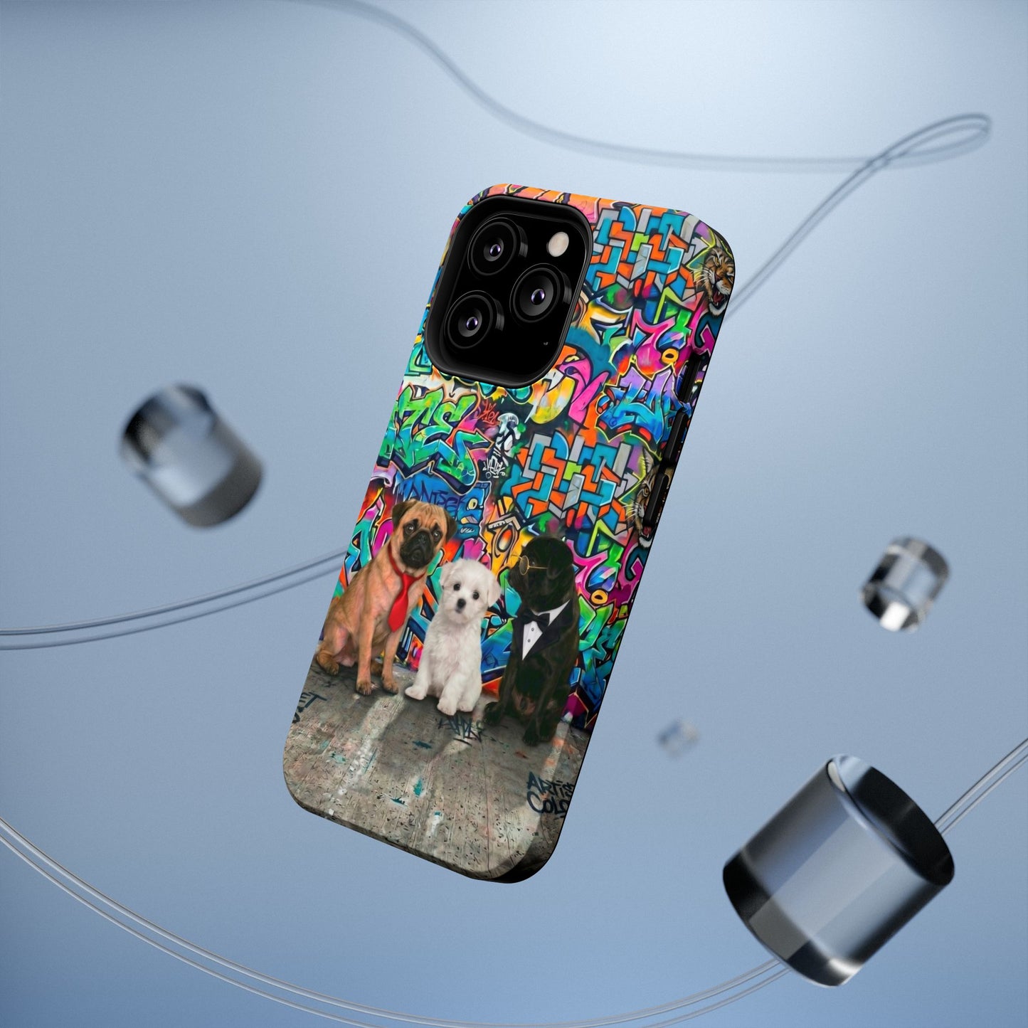 Puppy Squad Graffiti Phone Case — Impact-Resistant Protective Case