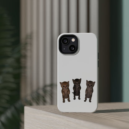 Cute Trio Kittens  Magnetic Impact-Resistant Phone Case