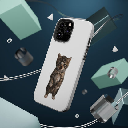 Cute Standing Kitten Magnetic Impact-Resistant Phone Case