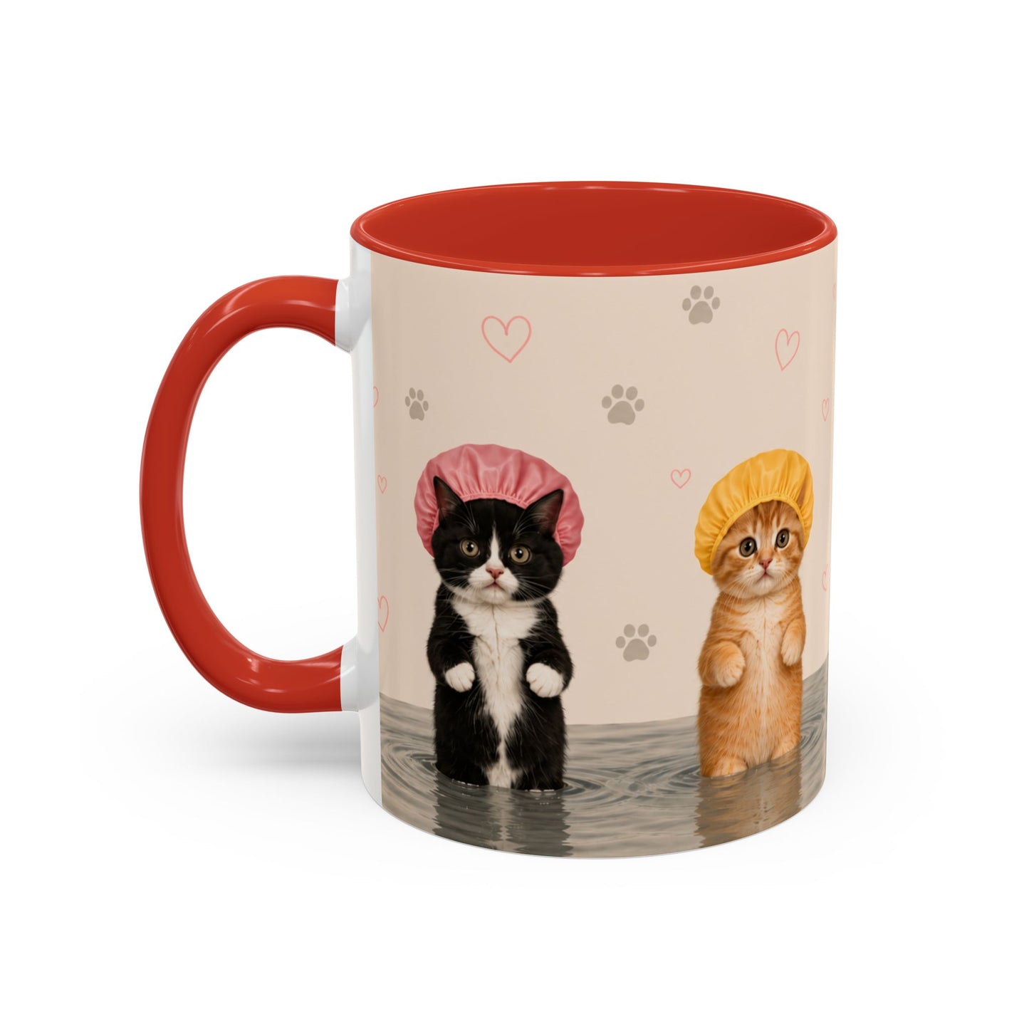 Cute Kittens in Shower Caps Accent Coffee Mug – 11/15oz