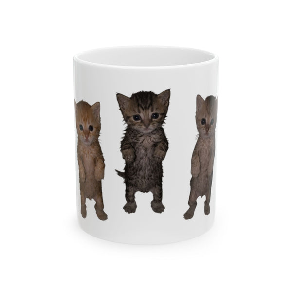 Cute Standing Kittens Ceramic Mug (11oz, 15oz)