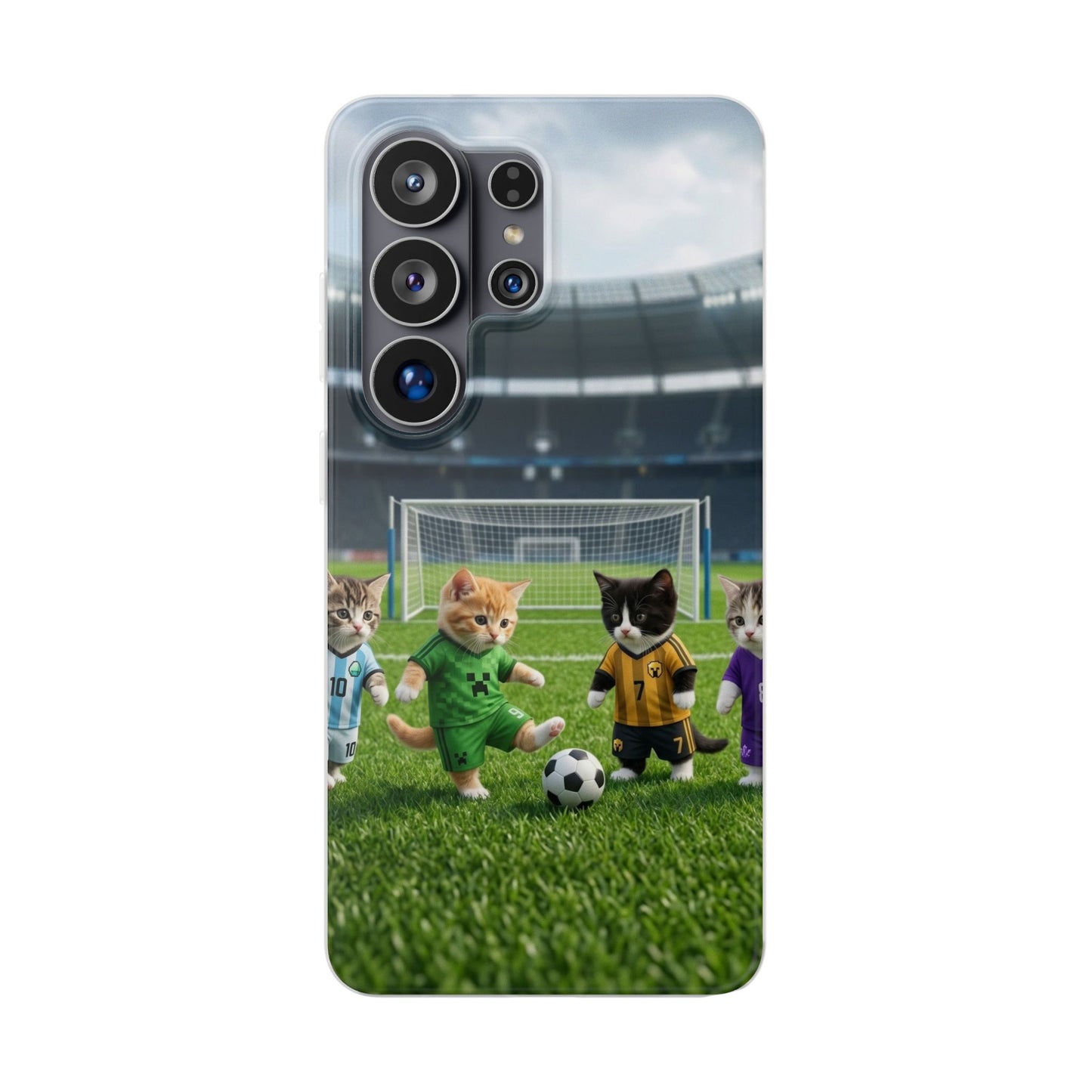 Cute Soccer Cats Phone Case — Kawaii Football Kit iPhone Cover