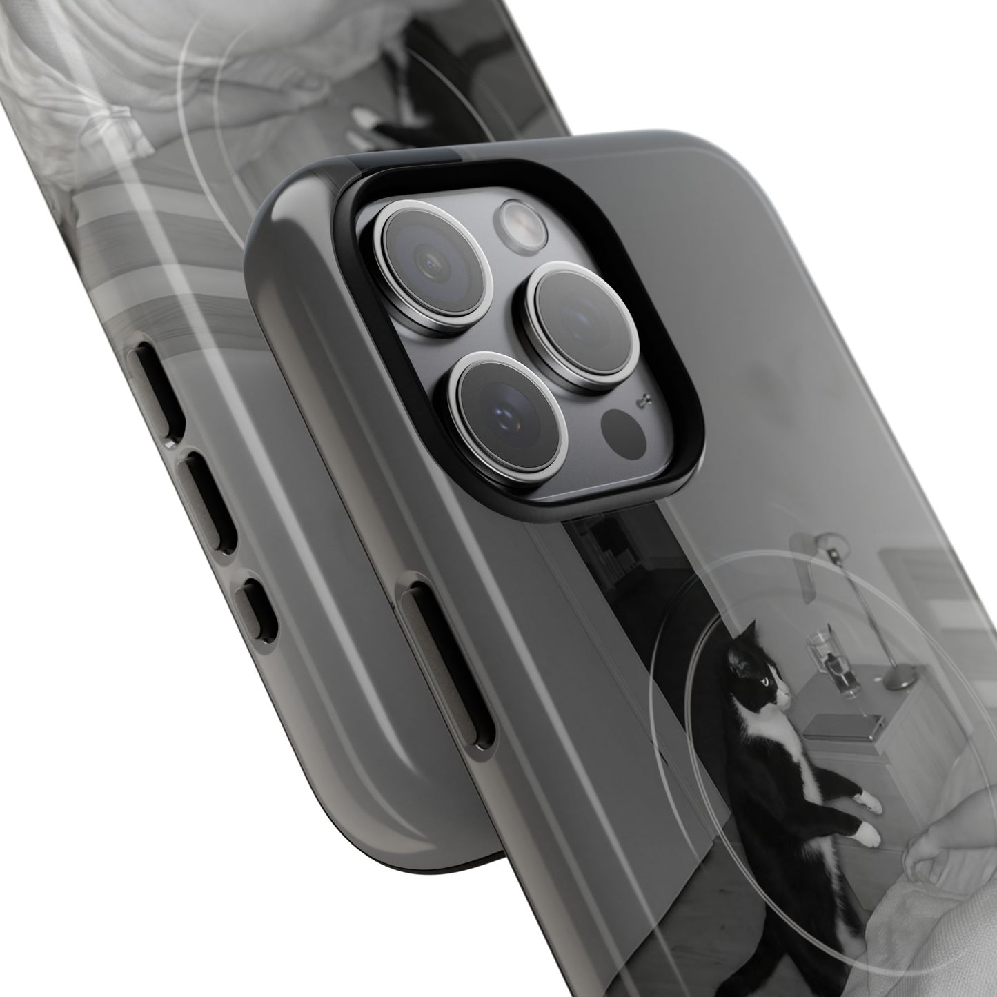 Phone Case “Why Is It Always at 2 AM?” Cat Photo Tough Magnetic Case