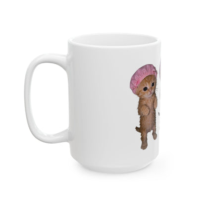Cute Kittens  Bonnet Trio Ceramic Mug (11oz, 15oz)