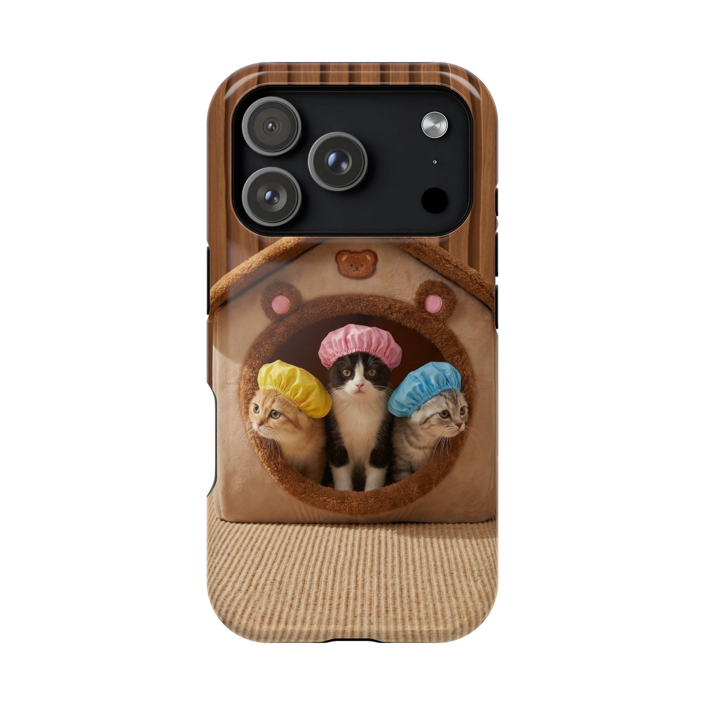 Cute Kittens in Cozy House Phone Case — Magnetic Impact-Resistant Case