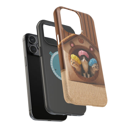 Cute Kittens in Cozy House Phone Case — Magnetic Impact-Resistant Case