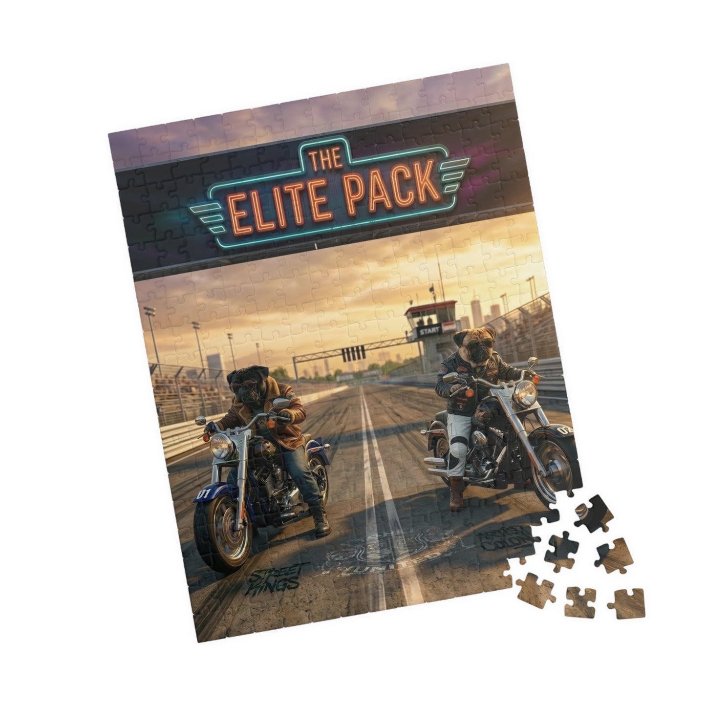 The Elite Pack Motorcycle Road Trip Puzzle — Scenic Biker Jigsaw (110/252/520/1014 pc)