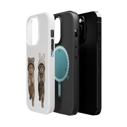 Cute Kittens in Hats Magnetic Impact Phone Case