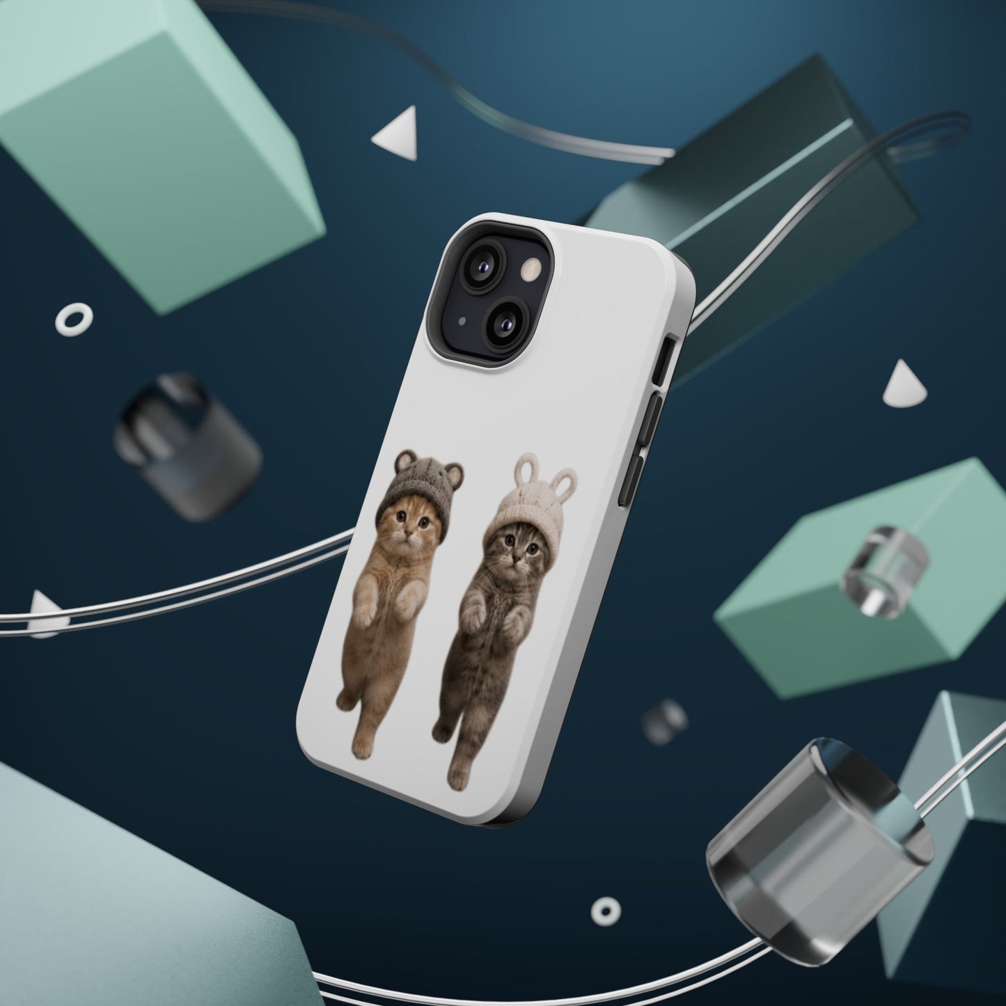 Cute Kittens in Hats Magnetic Impact Phone Case