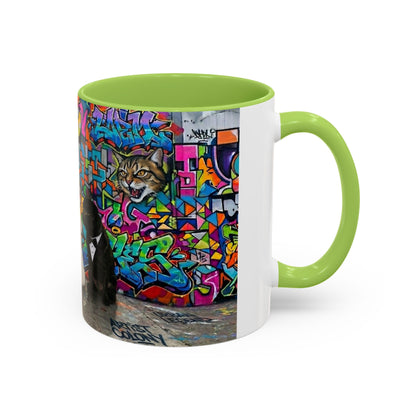 Graffiti Pets Coffee Mug — Colorful Street Art Dog & Cat Accent Mug (11/15oz)