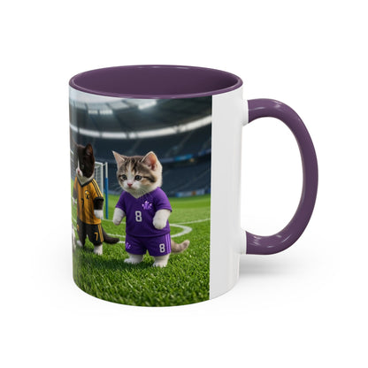Soccer Kittens Accent Coffee Mug — Cute Cat Soccer Players 11/15oz