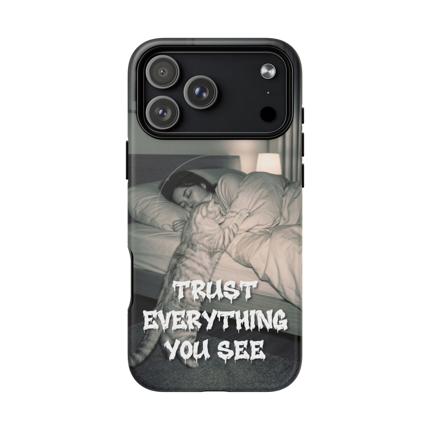 Phone Case ‘Trust Everything You See’ Surreal Sleep Graphic Tough Magnetic Case