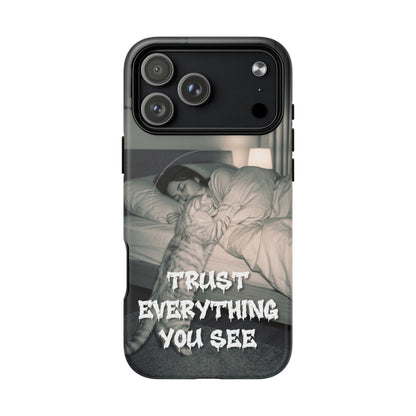 Phone Case ‘Trust Everything You See’ Surreal Sleep Graphic Tough Magnetic Case