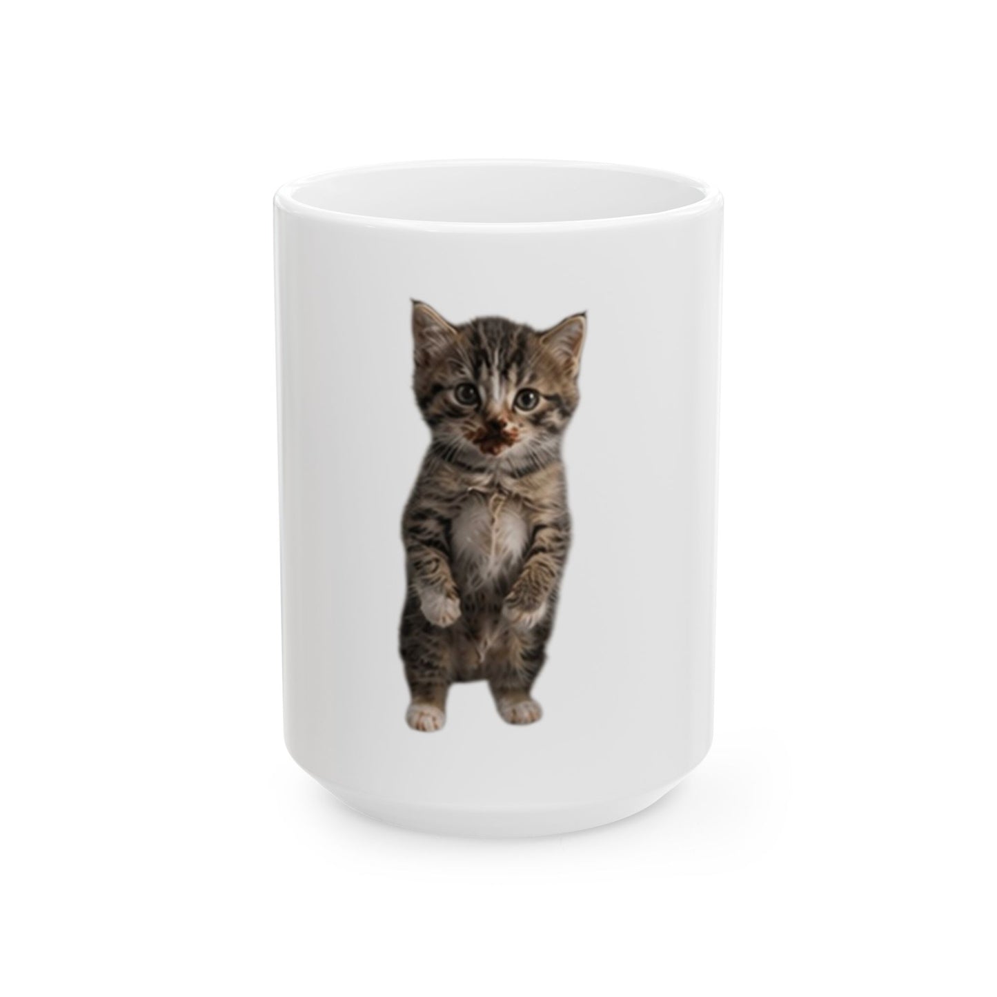 Cute Standing Kitten Ceramic Mug  (11oz/15oz)