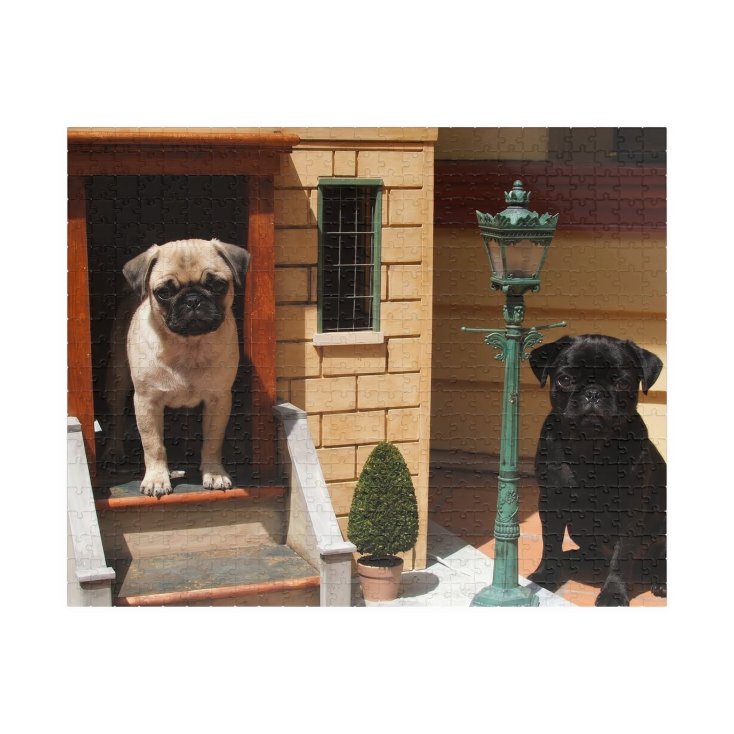 Pug Pair Photo Puzzle — 252/520/1014-Piece Jigsaw