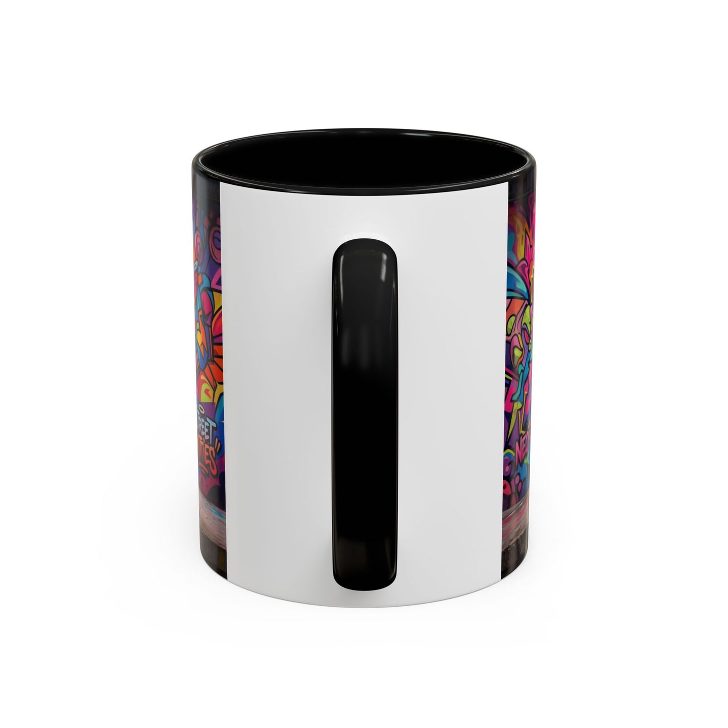 Street Kitties Graffiti Coffee Mug — Colorful Cat Art Accent Mug (11/15oz)