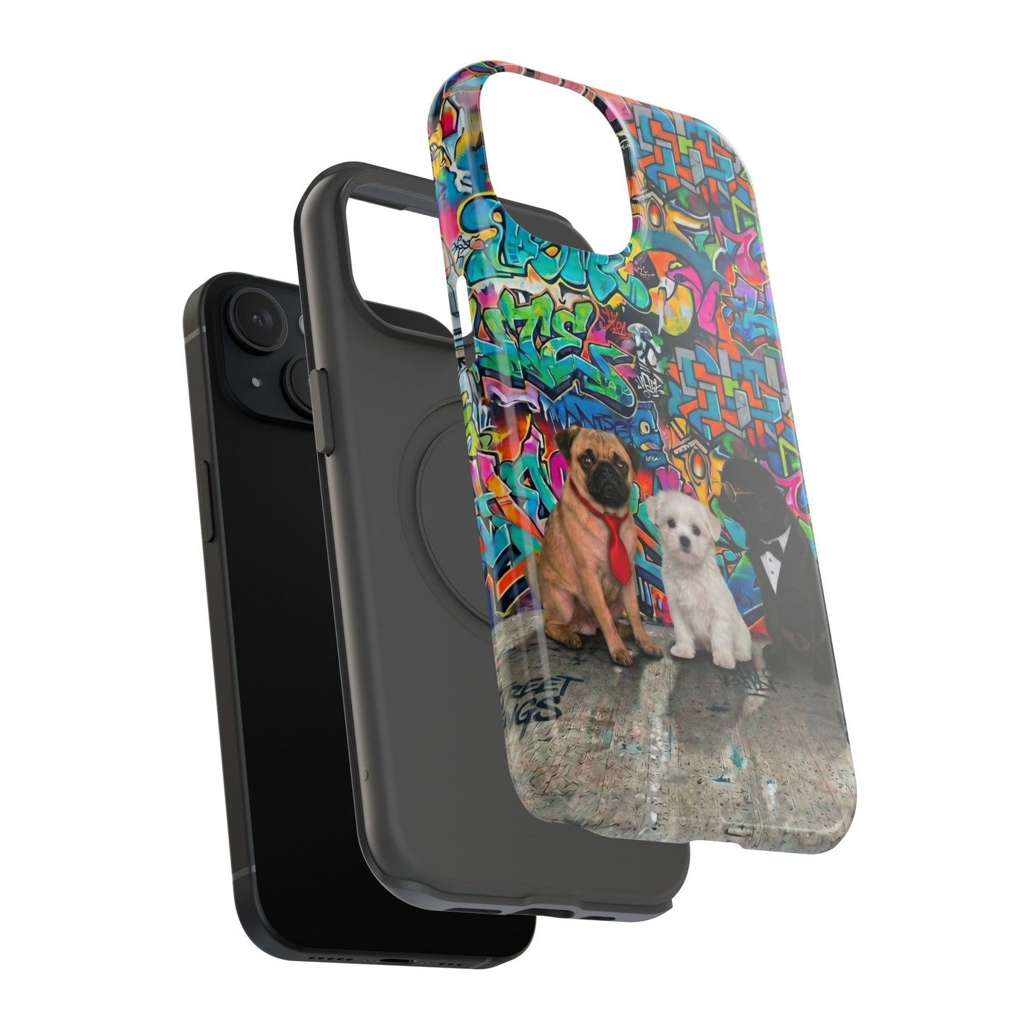 Puppy Squad Graffiti Phone Case — Impact-Resistant Protective Case