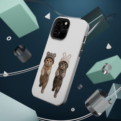 Cute Kittens in Hats Magnetic Impact Phone Case