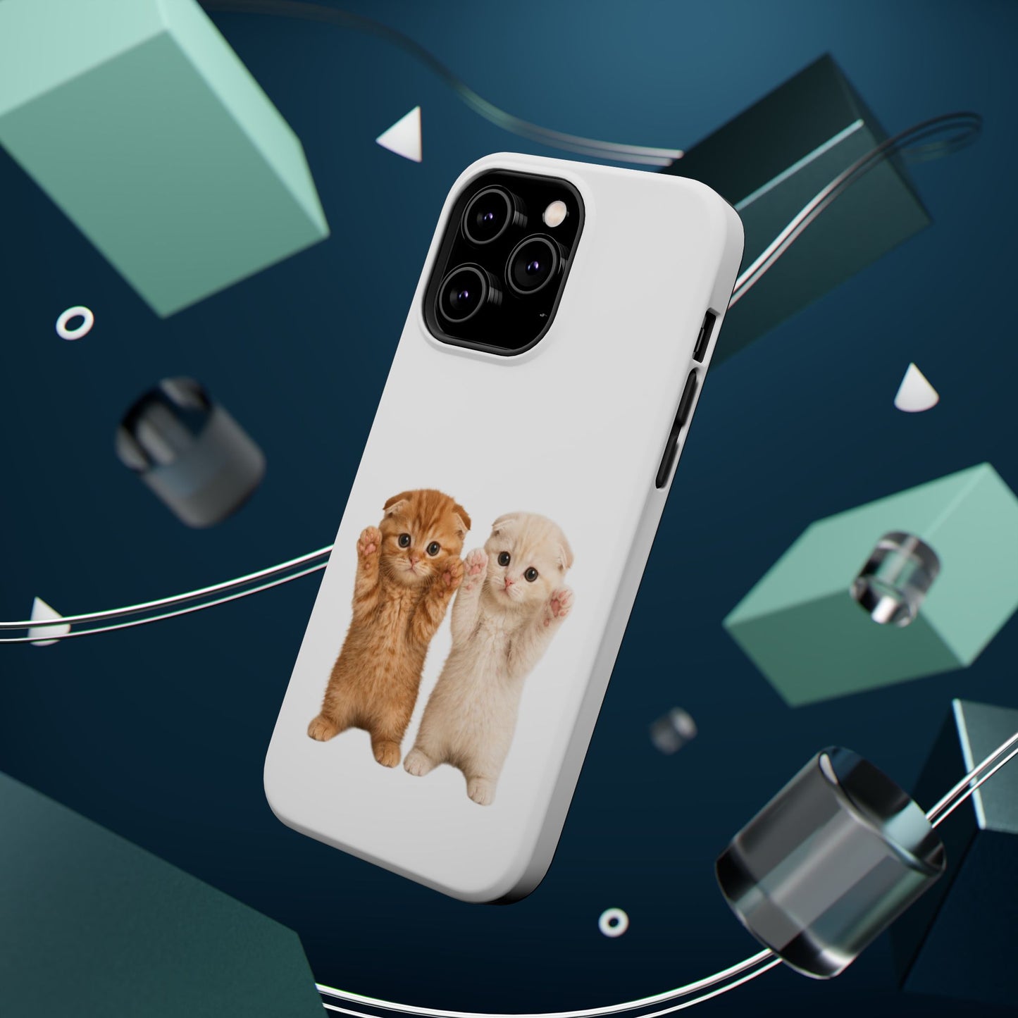 Cute Raising Paws Kittens Magnetic Impact-Resistant  Phone Case