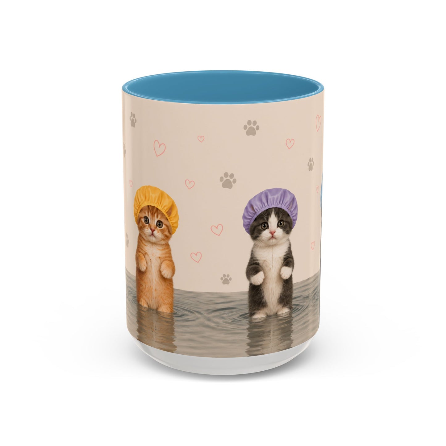 Cute Kittens in Shower Caps Accent Coffee Mug – 11/15oz