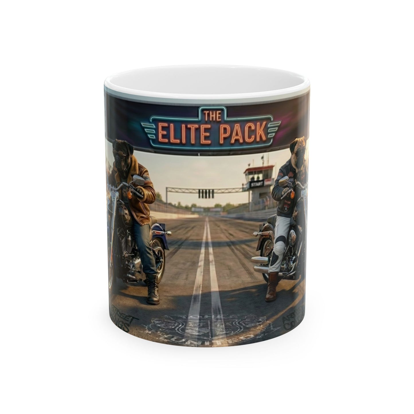 The Elite Pack Motorcycle Racing Ceramic Mug (11oz, 15oz)