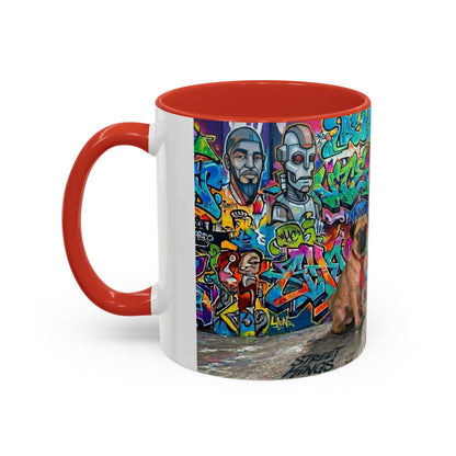 Graffiti Pets Coffee Mug — Colorful Street Art Dog & Cat Accent Mug (11/15oz)