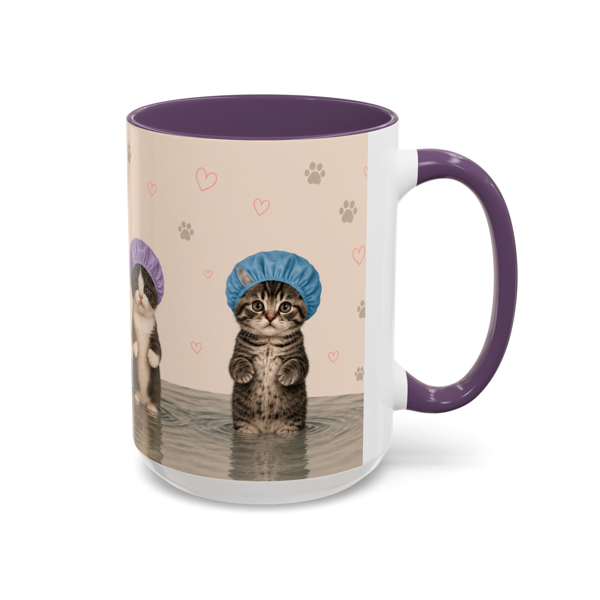 Cute Kittens in Shower Caps Accent Coffee Mug – 11/15oz
