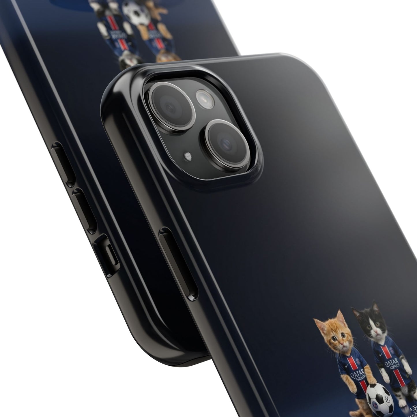 Phone Case — Cute Soccer Cats Design (Kawaii Kitten Football Fans)