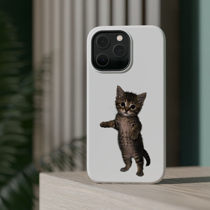 Cute Standing Kitten Magnetic Phone Case