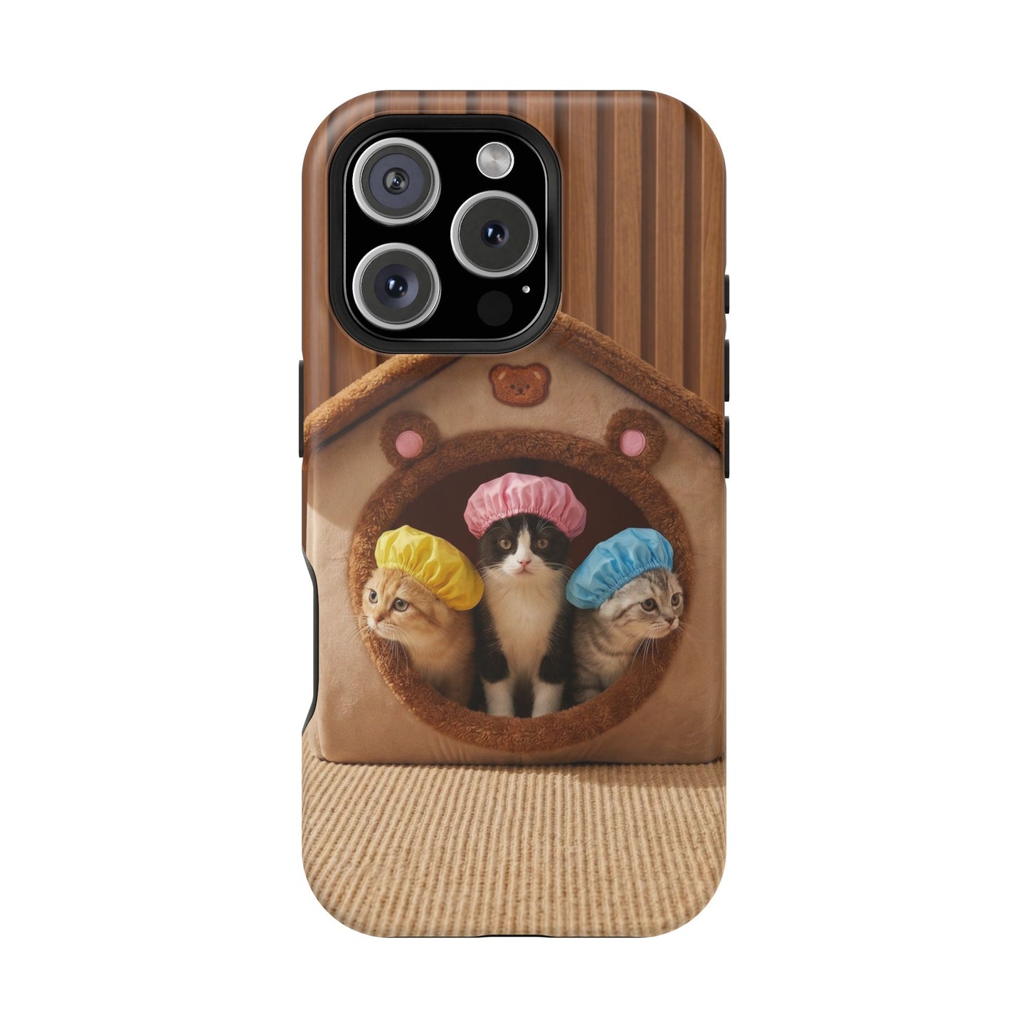 Cute Kittens in Cozy House Phone Case — Magnetic Impact-Resistant Case