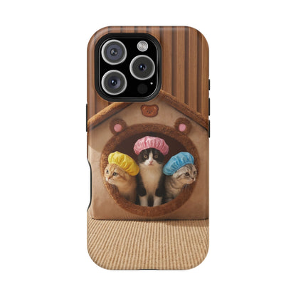 Cute Kittens in Cozy House Phone Case — Magnetic Impact-Resistant Case