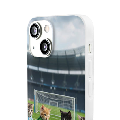 Cute Soccer Cats Phone Case — Kawaii Football Kit iPhone Cover