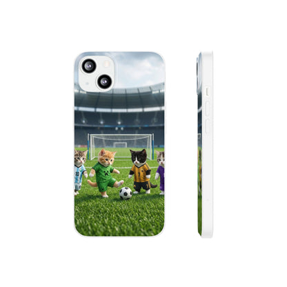 Cute Soccer Cats Phone Case — Kawaii Football Kit iPhone Cover