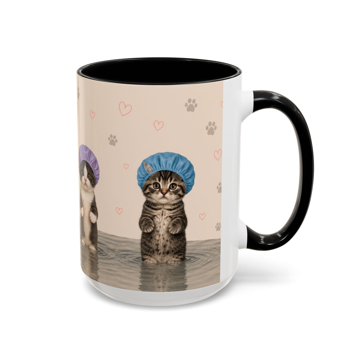 Cute Kittens in Shower Caps Accent Coffee Mug – 11/15oz