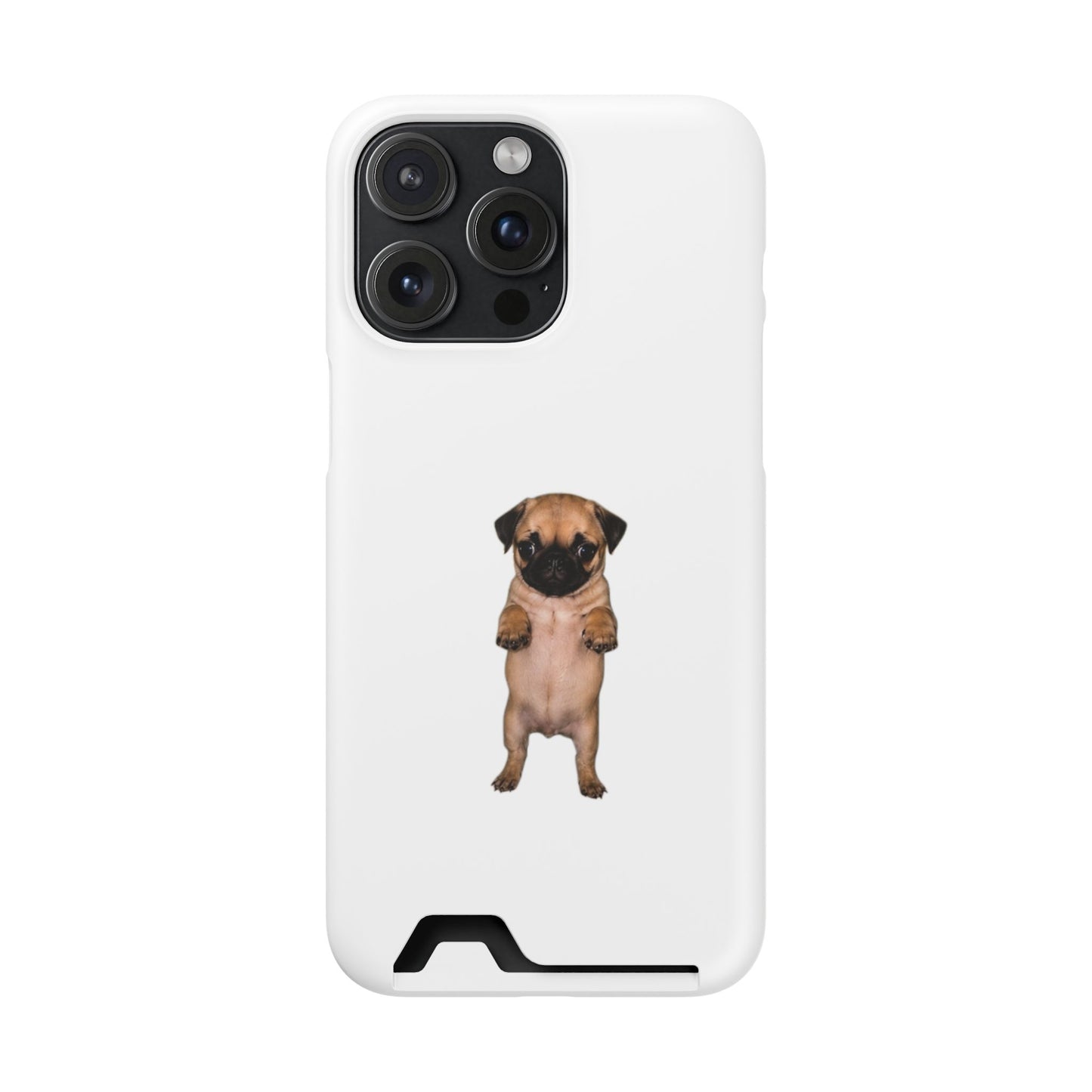 Cute Standing Pug Phone Card Case