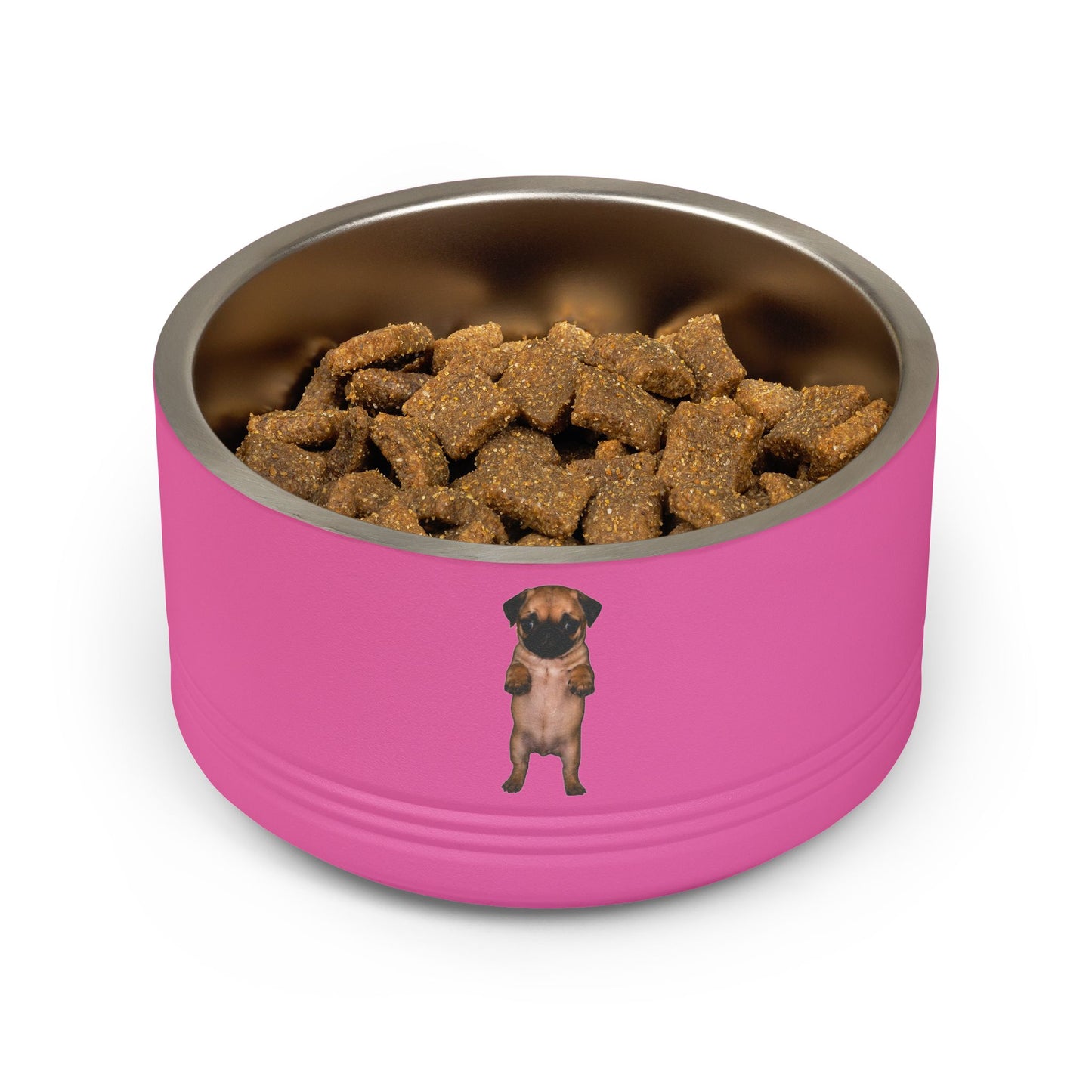 Cute Dog Pug Standing 18oz Stainless Pet Bowl
