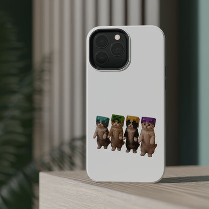 Dancing Kittens Minecraft Helmet Magnetic Impact-Resistant Phone Case