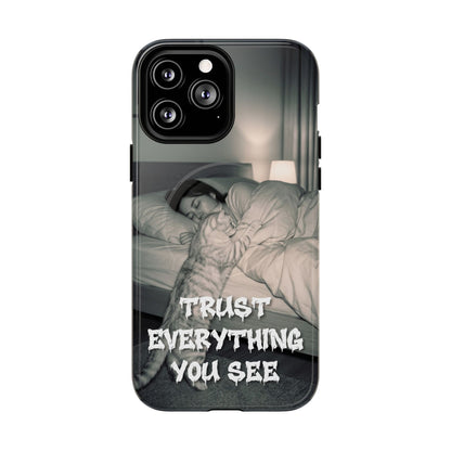 Phone Case ‘Trust Everything You See’ Surreal Sleep Graphic Tough Magnetic Case