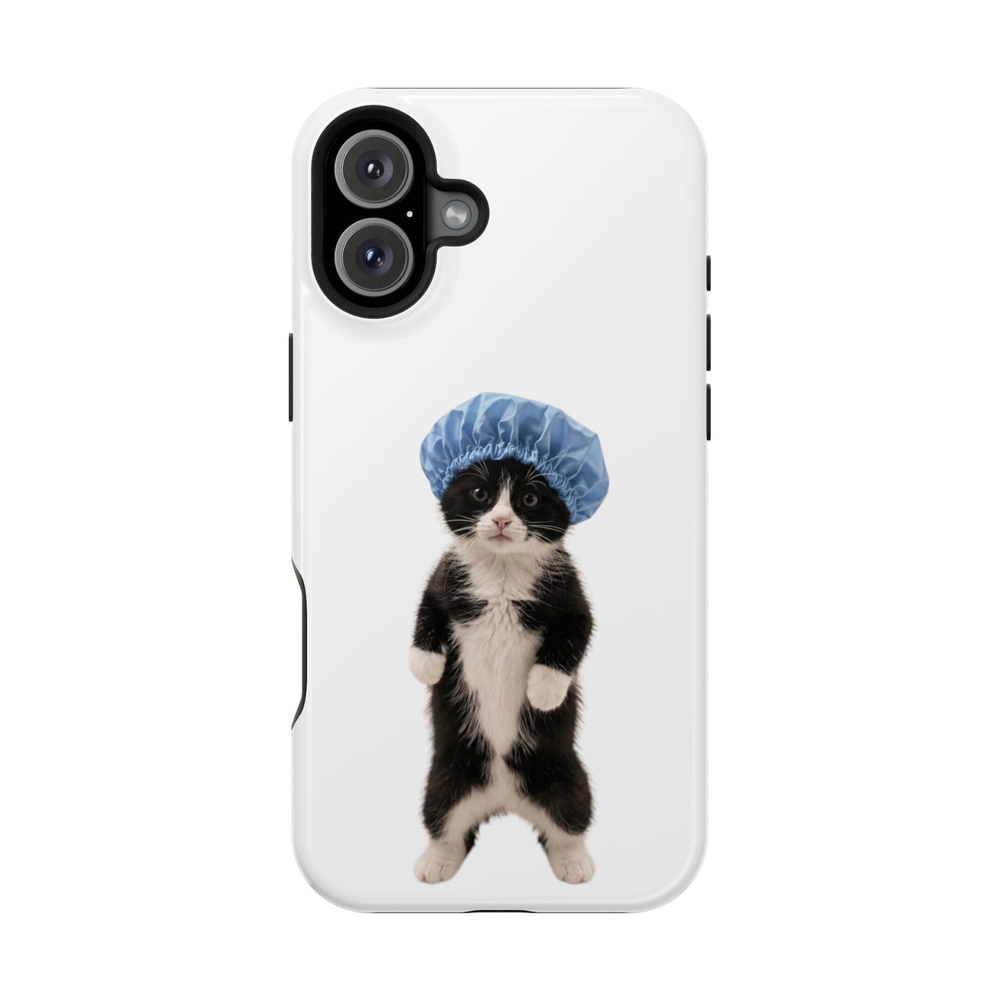 Cute Cat in Shower Cap Magnetic Impact-Resistant Phone Case