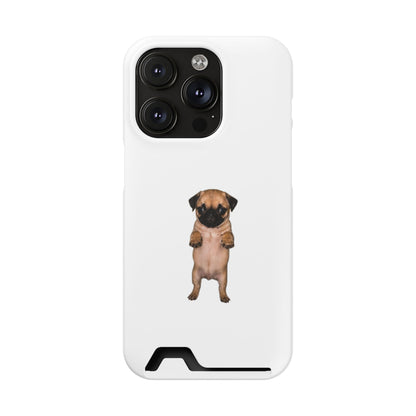Cute Standing Pug Phone Card Case