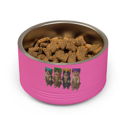 Cute Dancing Kittens Minecraft Helmet Stainless Pet Bowl (18 oz)